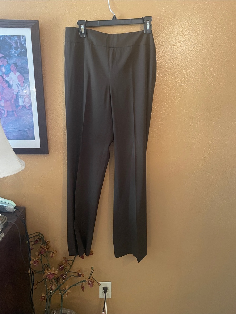 Classic Women's Brown Stretch Dress Pants